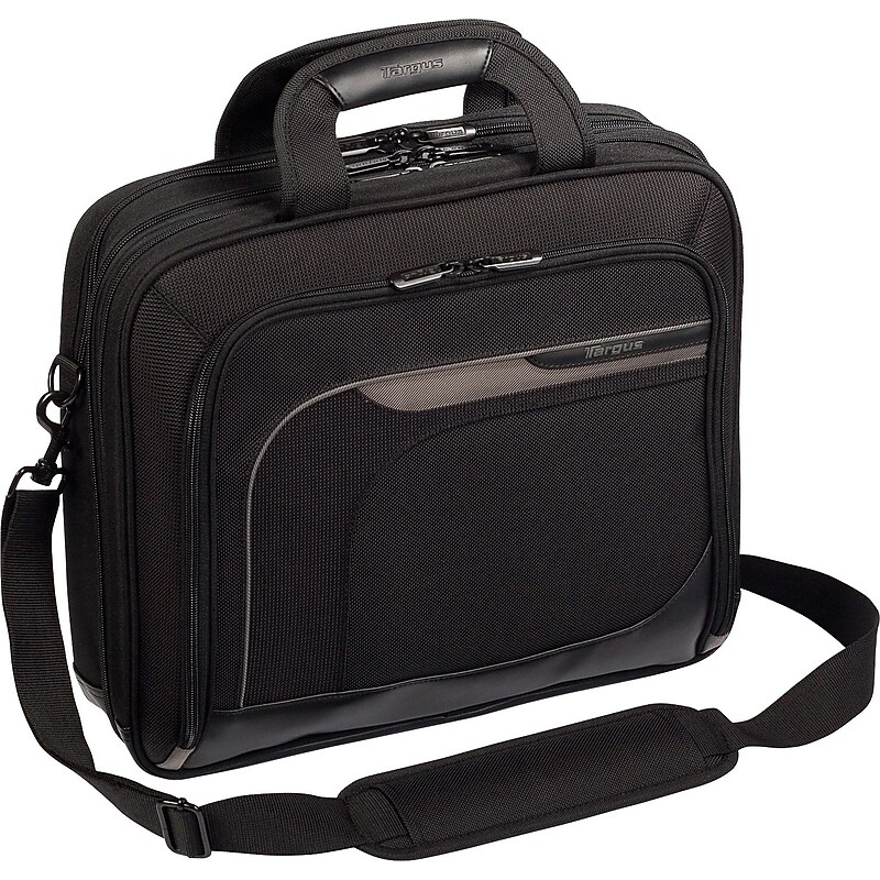 Targus Mobile Polyester Briefcase, Laptop Compatible, Black (TBT045US) image 1