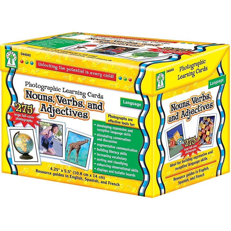 Key Education Nouns, Verbs and Adjectives Learning Cards image 1
