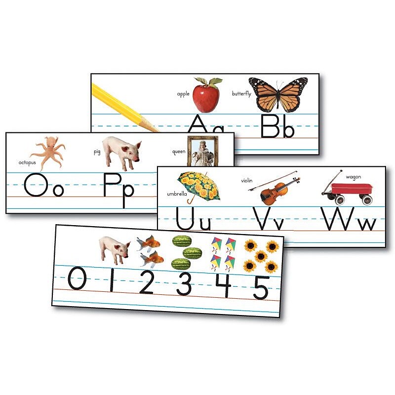 Carson-Dellosa Traditional Manuscript Alphabet with Photographs Bulletin Board Set image 1