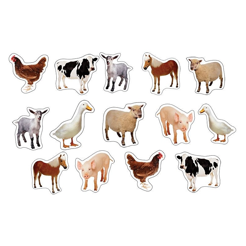 Carson-Dellosa Farm Animals: Photographic Shape Stickers image 1