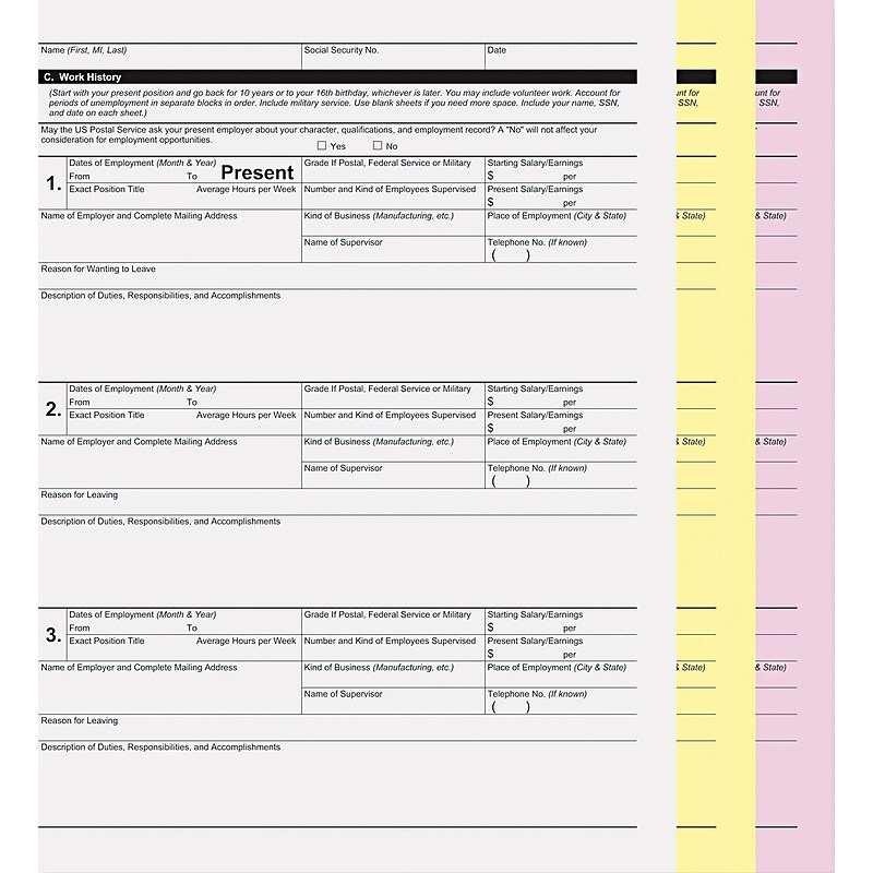 Digital Carbonless Paper, 8-1/2 x 11, 3-Part, Rev, White/Canary/Pink, 835 Sets image 1