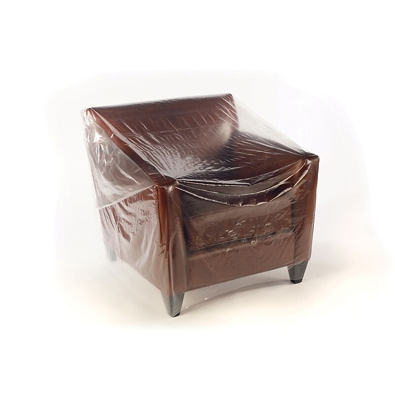 76" x 45" Layflat Poly Bags, Bags on a Roll, 1 Mil, Clear, 200/Roll (PFC3175) image 1