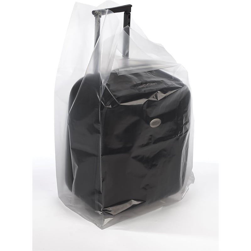 26" x 24" x 48" Gusseted Poly Bags, 3 Mil, Clear, 50/Carton (PB1776) image 1