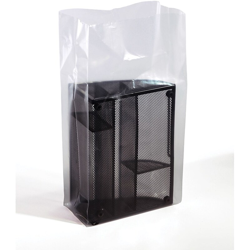 10" x 8" x 20" Gusseted Poly Bags, 3 Mil, Clear, 500/Carton (PB1725) image 1
