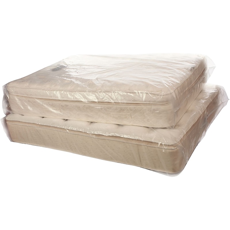40" x 95" Layflat Poly Bags, Bags on a Roll, 3 Mil, Clear, 55/Roll (3110) image 1