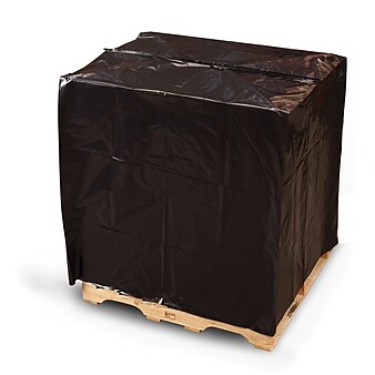 51" x 49" x 85" Pallet Cover, 3 mil., Black, 35/Roll (10912)