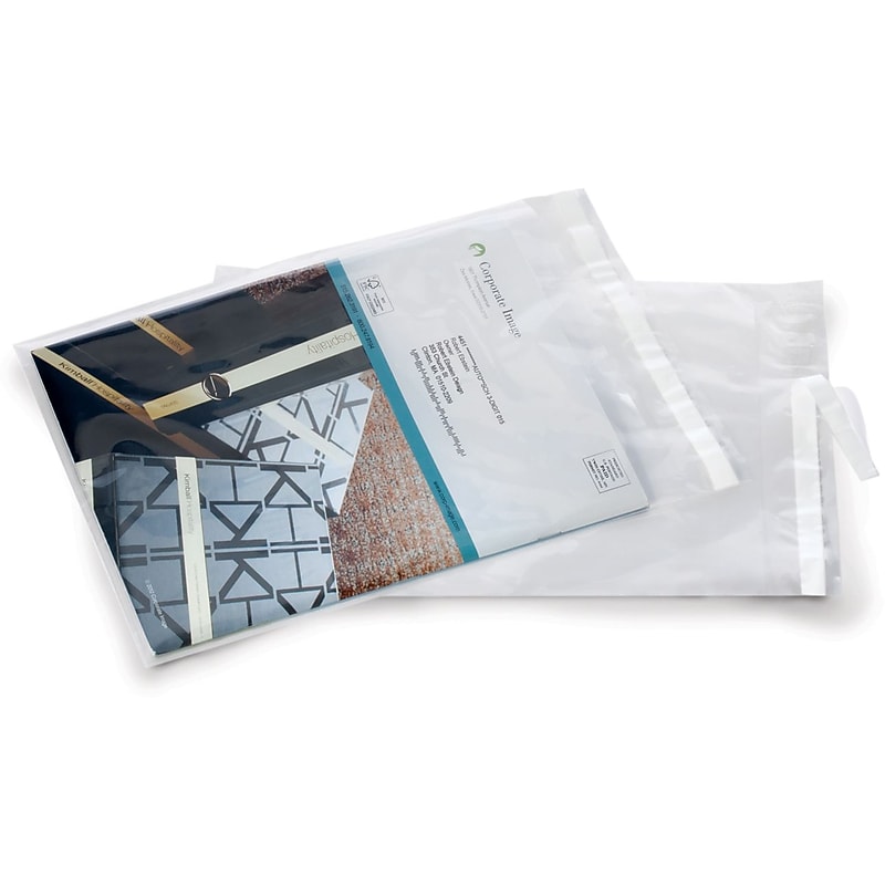 9" x 12" Self-Sealing Poly Mailer, #1, Clear, 1000/Carton (B9120) image 1