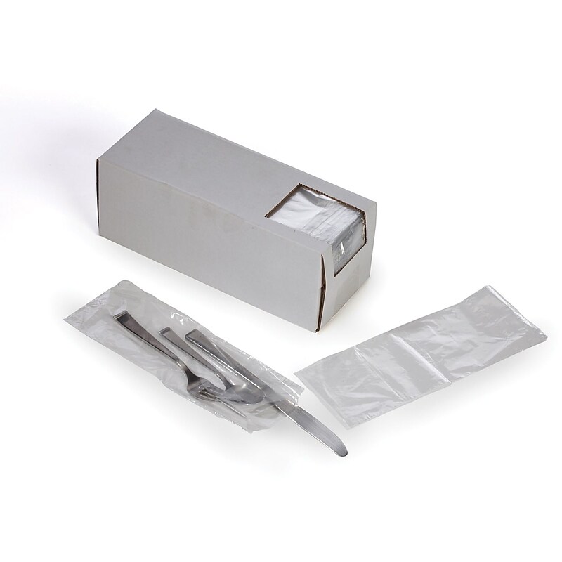 3 3/4" x 10" Flat Poly Bags, 0.65 Mil, Clear, 2000/Carton (PB66700) image 1