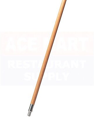 Rubbermaid Commercial FG636400LAC Lacquered-Wood Handle with Threaded Metal Tip, Natural