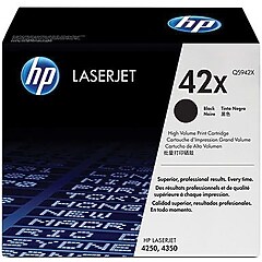 HP 42X Black High Yield Toner Cartridge, Prints Up to 20,000 pages