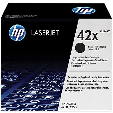 HP 42A Black Standard Yield Toner Cartridge, Prints Up to 10,000