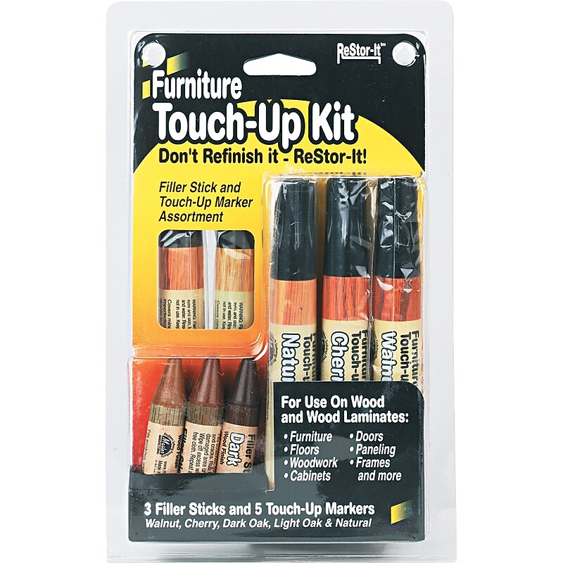 Master ReStor-It® Furniture Touch-Up Kit, Assorted Wood Grain Touch-Up Markers and Filler Sticks image 1