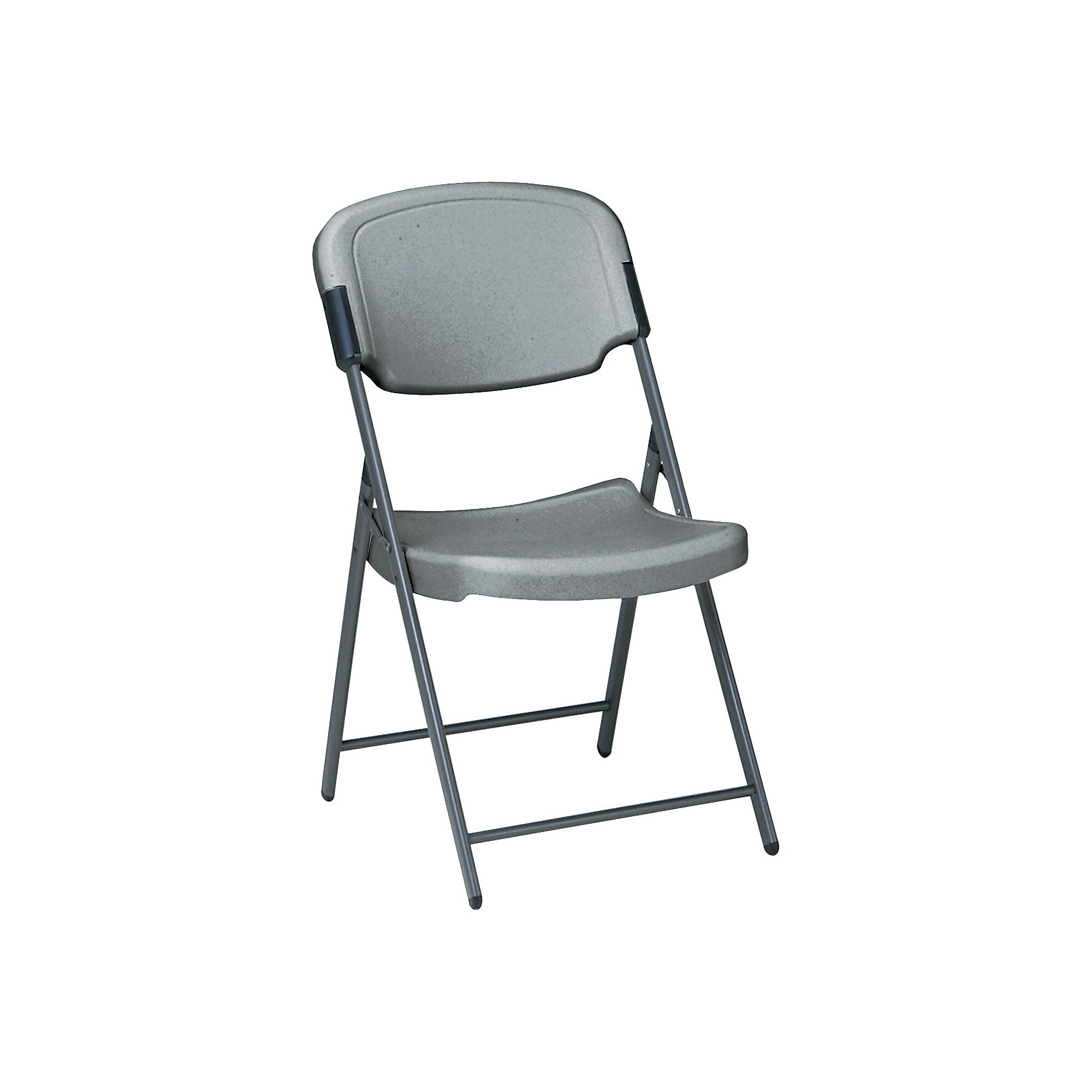 Iceberg Rough ‘N Ready Folding Chairs, Plastic, Charcoal, Seat: 18 3/4″W x 21 1/2″D, Back: 18 3/4″W x 20 1/4″H Simolary simolary.com