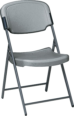 Iceberg Rough ‘N Ready Folding Chairs, Plastic, Charcoal, Seat: 18 3/4″W x 21 1/2″D, Back: 18 3/4″W x 20 1/4″H Simolary simolary.com