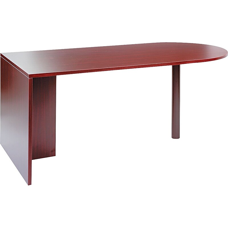 Alera™ Valencia Series U and L Groupings in Mahogany, D-Top Desk Shell image 1