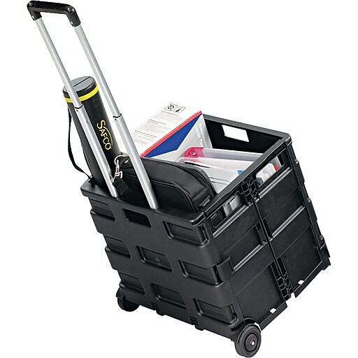Safco STOW AWAY Folding Caddy, Black (SAF4054BL) at Staples