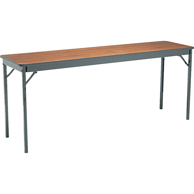 Rectangular Folding Table, 30Hx18Wx72"L image 1