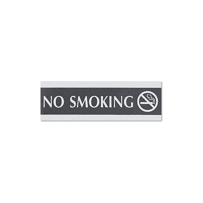 Century Series Office Sign, 3" x 9", No Smoking (4757) image 1