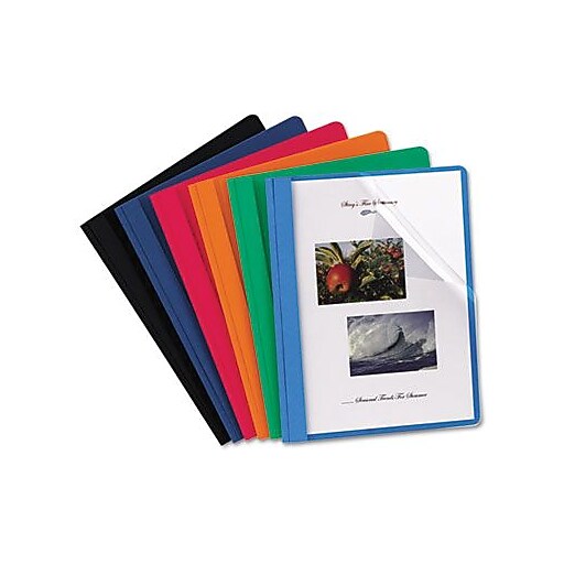 Oxford Oxford Clear Front Report Covers, Assorted, 8 1/2" x 11", 25/Bx Staples