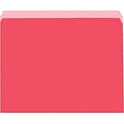 File Folders, Recycled, 2-Tone Red, Letter, Top Tab, Straight Cut, 100/Box