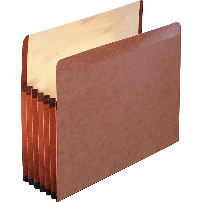 Pendaflex Heavy Duty Reinforced File Pocket, 5 1/4" Expansion, Letter Size, Redrope, 5/Box (ESS085545) image 1