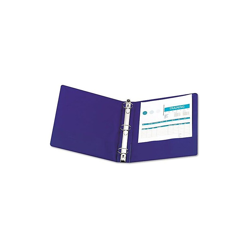 Wilson Jones 368 1 1/2" 3-Ring Flexible Poly Binders, Blue (WLJ36834NBL) image 1