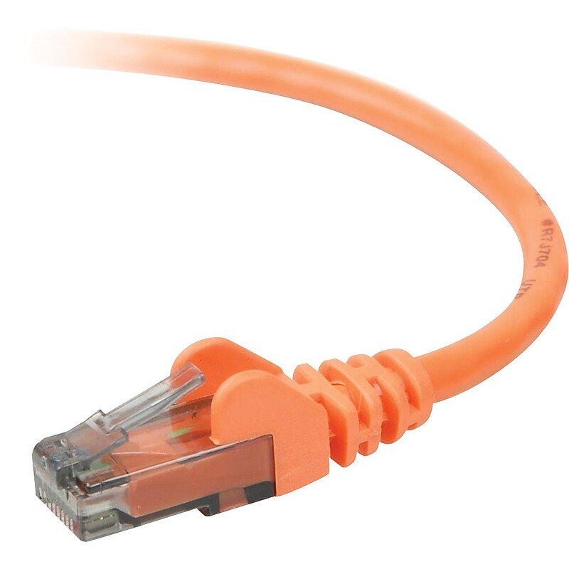 Belkin A3L980-03-ORG-S 3 ft. CAT-6 Patch Cable, Orange image 1