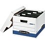Bankers Box Hang-N-Stor Medium-Duty FastFold Corrugated File Storage Boxes, Lift-Off Lid, Letter Size, White/Blue, 4/Ct (00784)~#|#~s0512201_sc7