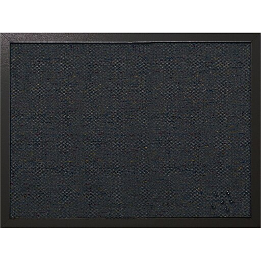 MasterVision® 24"W x 18"H Designer Fabric Bulletin Board, Black Frame
