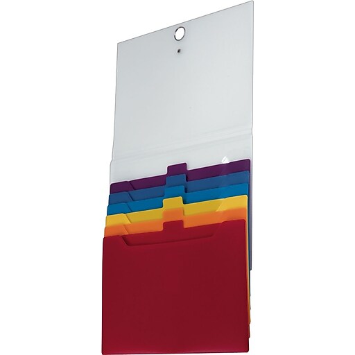 Staples Cascading Horizontal Poly File, Letter Size, Multicolor, 6Pocket (21712) Staples
