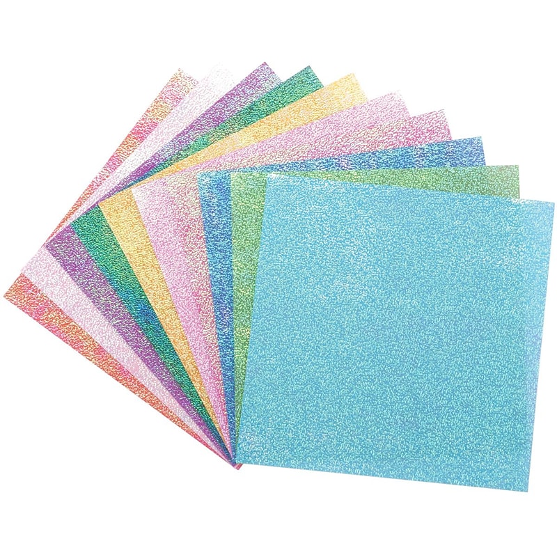 Global Art Folia Origami Paper, Textured Iridescent, Dot Embossing, 6" x 6", 50/Pk (3115) image 1