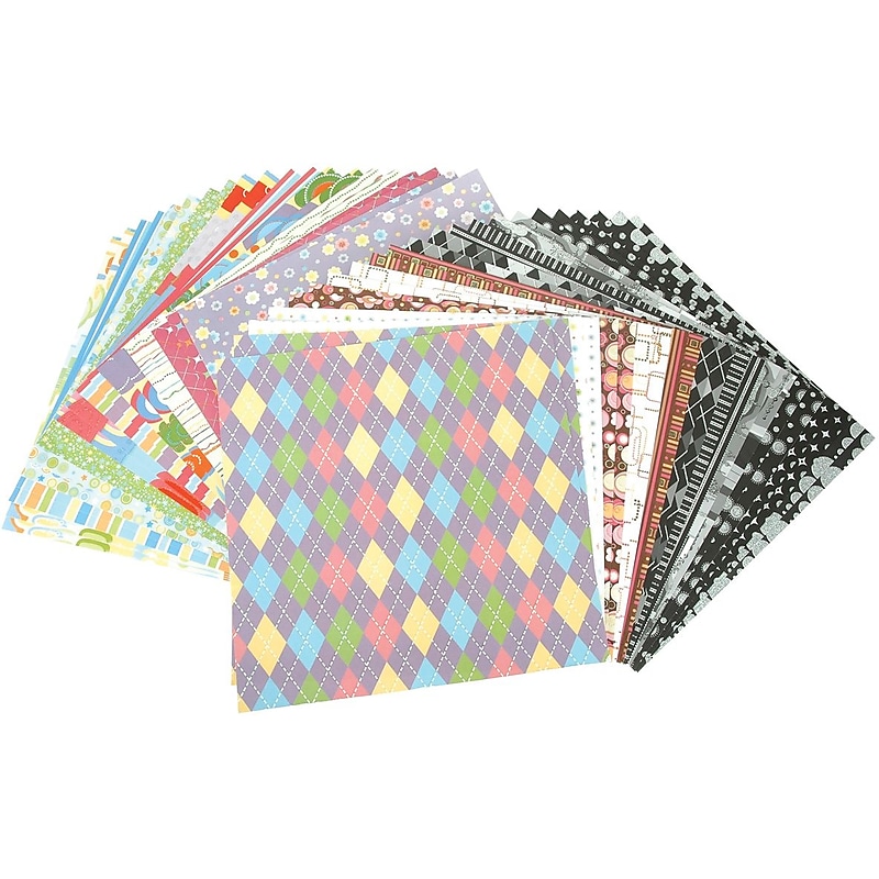 Diecuts With A View All Occasion Glitter Paper Stack 12" x 12"-42 Sheets image 1