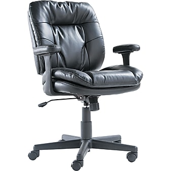 OIF Bonded Leather Task Chair, Black (OIFST4819)