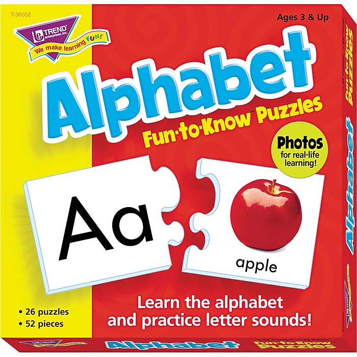 Trend® Fun-To-Know® Early Childhood Puzzles, Alphabet, 1