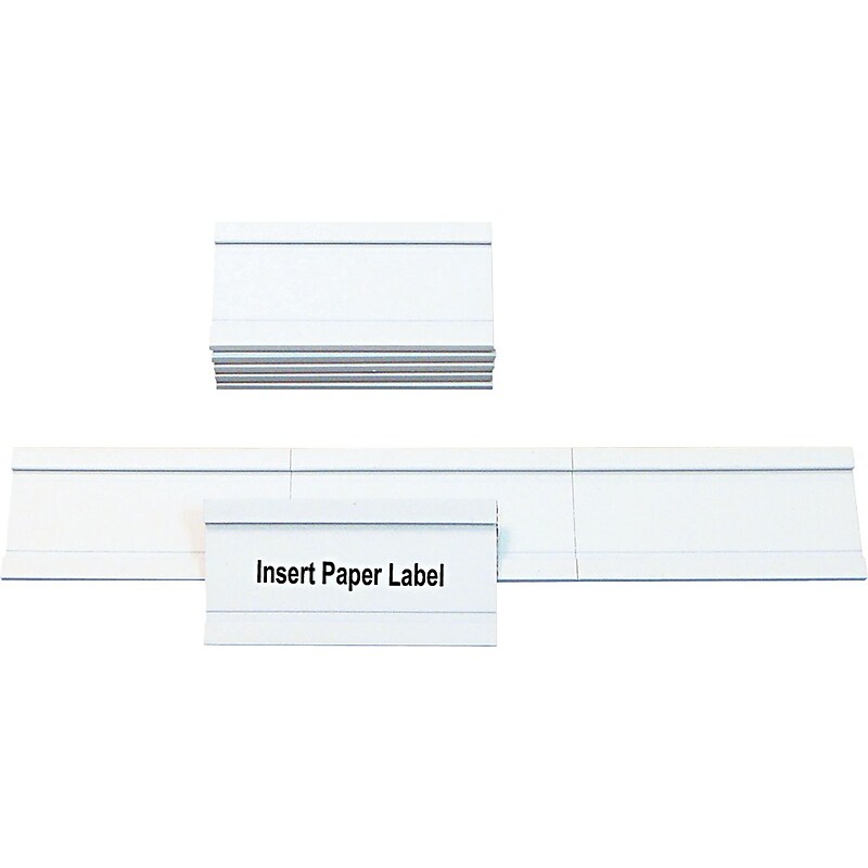 MasterVision® 1"(H) x 2"(W) Magnetic Card Holder, White, 25/Pack image 1