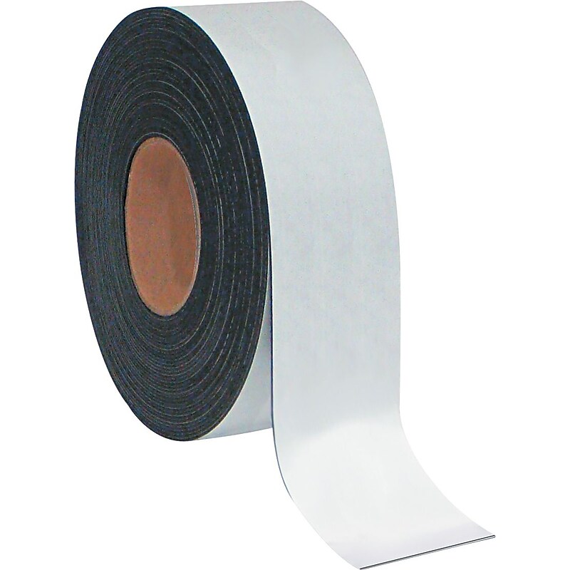 MasterVision® 2"(H) x 50'(L) Dry Erase Magnetic Tape Roll, White, Roll image 1