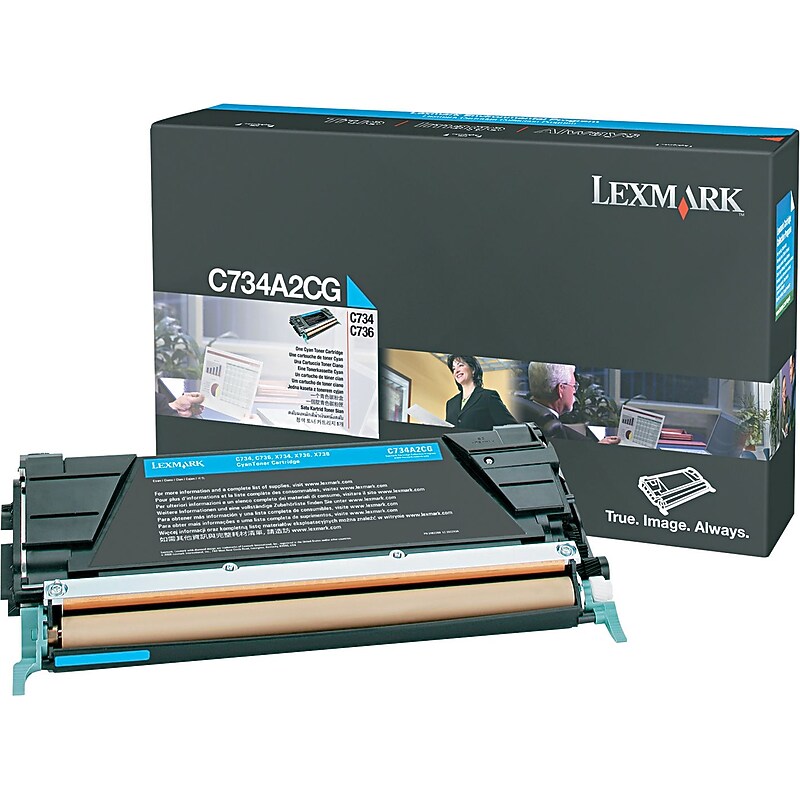 Lexmark C734A2CG Cyan Standard Yield Toner Cartridge image 1