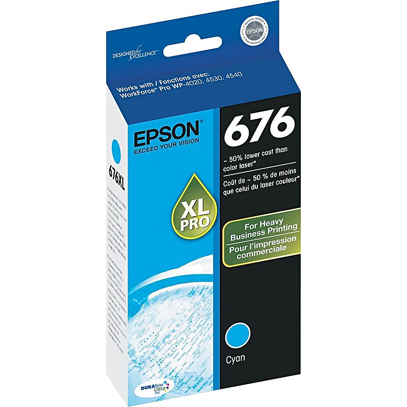 Epson T676XL Cyan High Yield Ink   Cartridge image 1