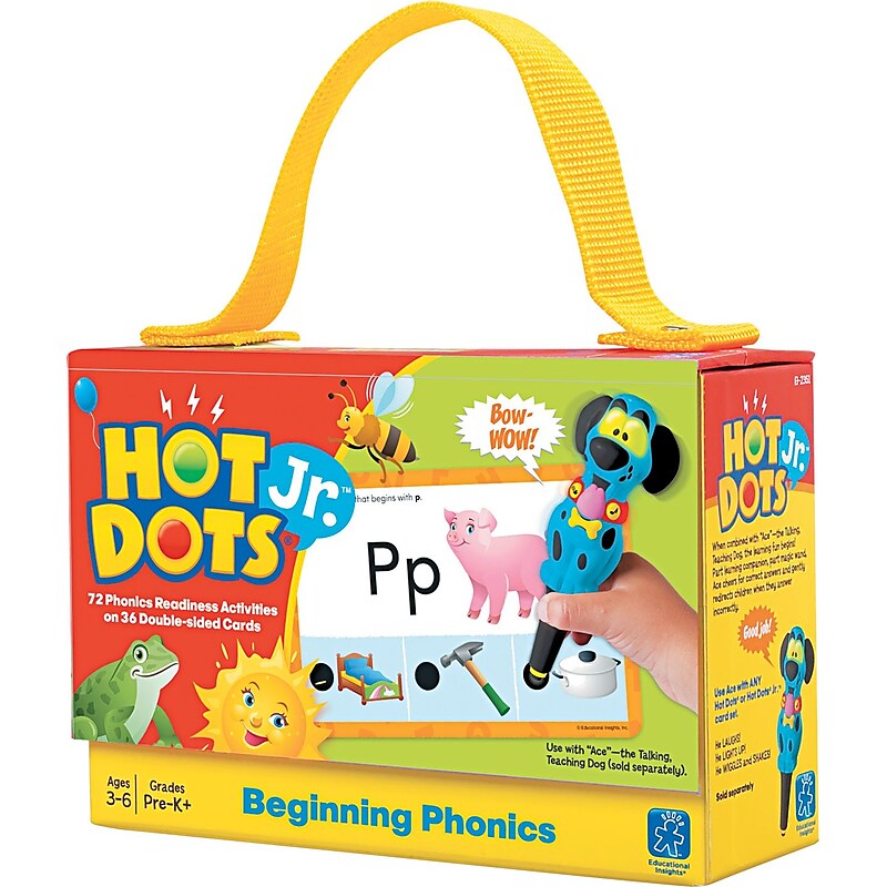 Educational Insights Hot Dots Jr. Beginning Phonics Card Set, 36/Set (2352) image 1