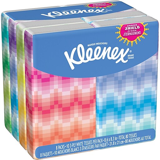 Shop Staples for Kleenex® Facial Tissue Pocket Pack , 3Ply , 8/Pack