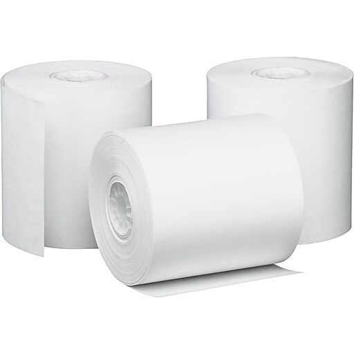 PM Company Bond Cash Register Paper Rolls, 3" x 85', 50 Rolls/Pack (PMF09228) Staples
