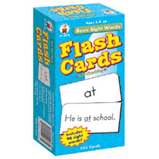 CarsonDellosa Basic Sight Words Flash Cards Staples