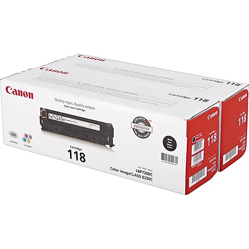Canon 118 Black Standard Yield Toner Cartridge, 2/Pack (2662B004AA
