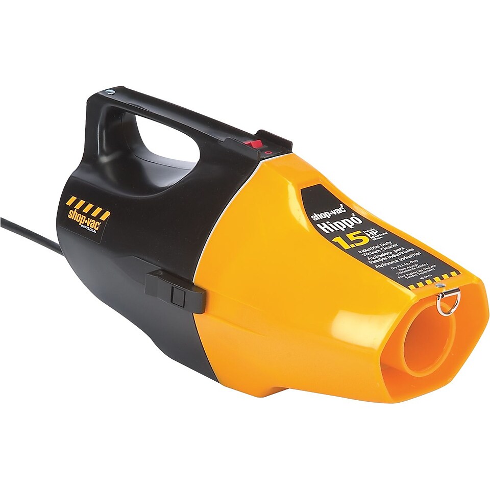 Shop Vac  Hippo  Handheld Vacuum, 1 qt, 1.5 hp, 6.8 A, 9 lbs., Yellow/Black