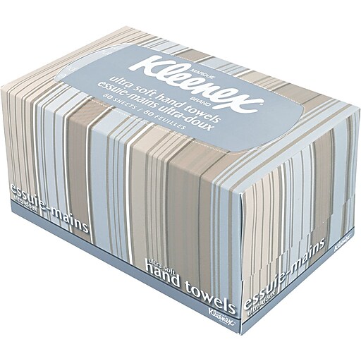 Kleenex PopUp Box Ultra Soft Hand Towel, 1Ply, White, 70 Towels/Box
