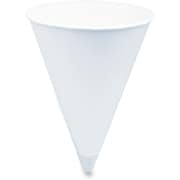 Solo Cone Shaped Paper Water Cup, 4 oz., White, 5000/Carton by