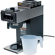 Bunn® 12 Cup Two-Station® Commercial Pour-O-Matic® Coffee Brewer, Stainless Steel, Black (BUNVP172BLK)