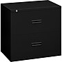 HON Lateral File, 2 Drawers, Molded Pull, 36"W, Black Finish (BSX482LP)~#|#~s0525480_sc7