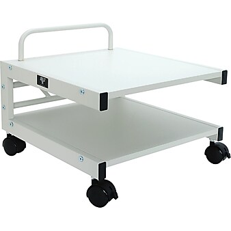 Balt BALT 3-Shelf Laminate Mobile Printer Stand with Lockable Wheels, Gray (27501)
