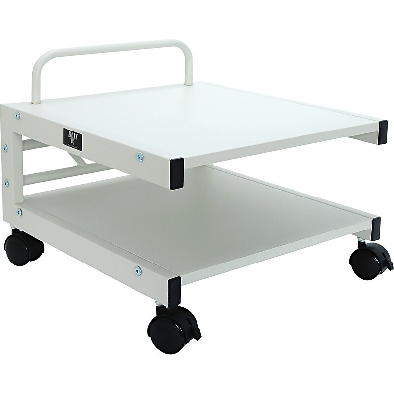Balt BALT 3-Shelf Laminate Mobile Printer Stand with Lockable Wheels, Gray (27501) image 1